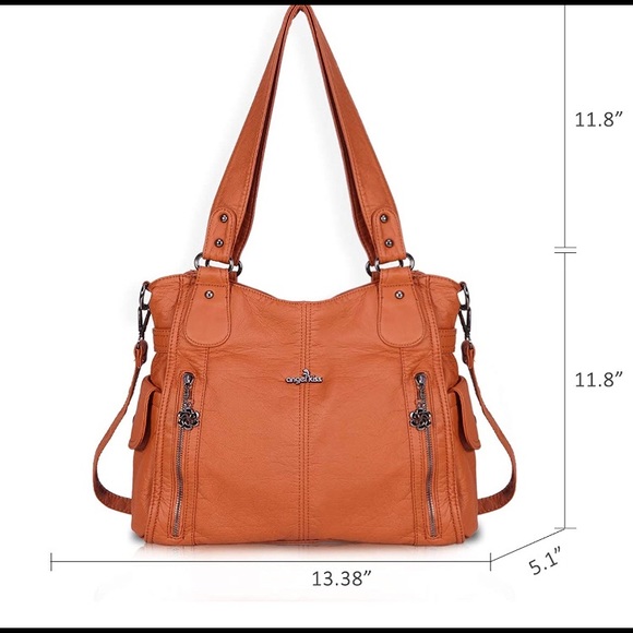 Nwt French Leather Waterproof Adjustable Purse - Picture 3 of 5